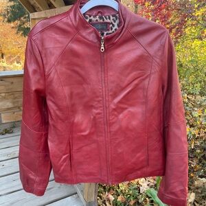 Wilson Leather Crimson Jacket – Sleek & Chic